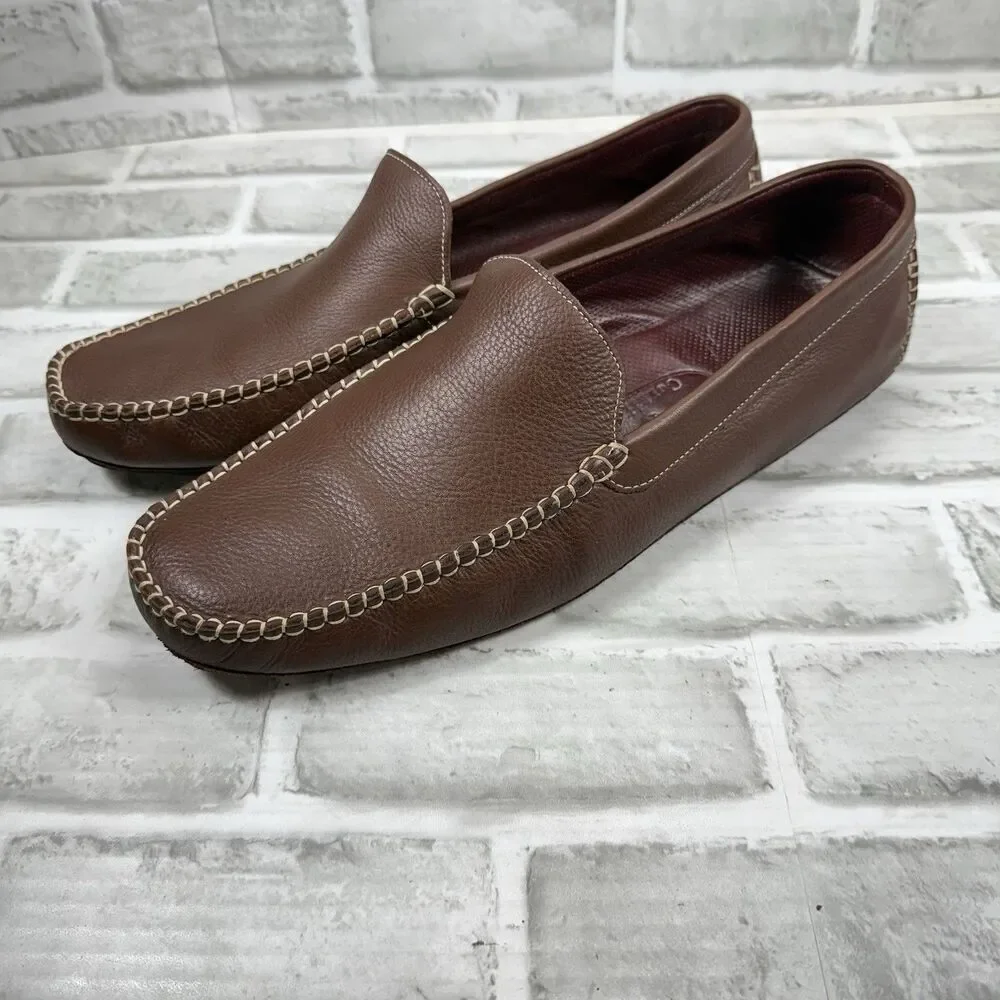 Cole Haan Somerset Venetian Driver Men's Size 12 Brown Leather Slip On Loafers